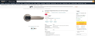 Fechadura Digital da Papaiz com Biométrica - SL130
