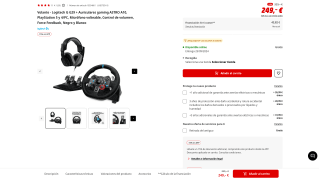 Logitech G G29 con Auriculares ASTRO A10 por 211,65€