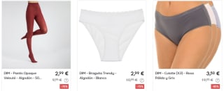 Ropa interior de mujer y hombre DIM desde solo 0,99€ grandes ofertas