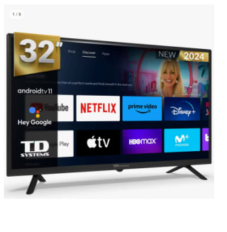 Smart TV 32 pulgadas TD Systems PRIME32C19GLE con HD Hey Google Official Assistant con control por voz. Televisor Android 11 por 125.79€ (Cuenta Nueva 113.79€)