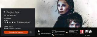 A Plague Tale: Innocence (Playstation game) voor €11,99 in de PS Store