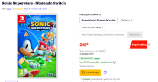 Sonic Superstars voor €24,99 bij Bol.com