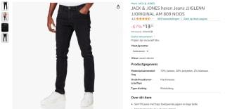 Jack & Jones zwarte slim fit heren jeans voor €13,22