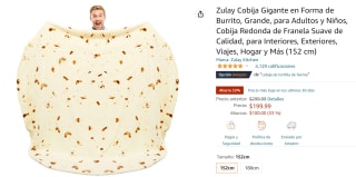 Manta en Forma de Tortilla a $200 en Amazon