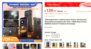 Ulefone Power Pantser 16S 16Gb + 128Gb voor €139,77 bij Aliexpress