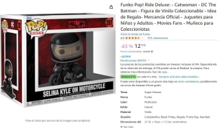 Figura Funko Pop, Ride Deluxe: - Catwoman - DC The Batman por 12,79€