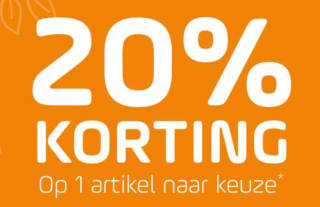 20% korting op 1 artikel naar keuze