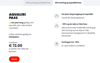 40% korting op Walibi tickets en abonnementen tijdens Black Week