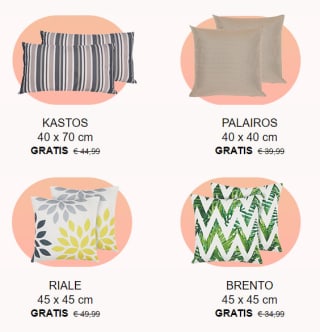 Gratis set tuinkussens bij besteding vanaf €250 bij Beliani