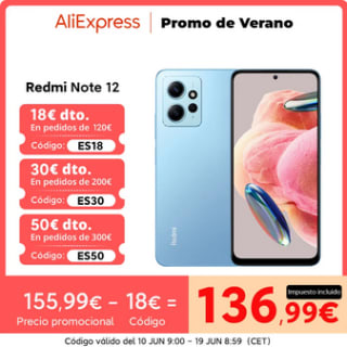 Xiaomi Redmi Note 12 de 4GB 128GB por 136,99€