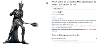 Señor de los Anillos Mini Epics Figura de Vinilo Lord Sauron 23 cm por 78,83€