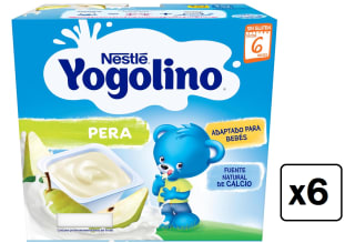 6 Unidades de Postre lácteo de pera desde 6 meses Nestlé Yogolino sin gluten pack de 4 unidades de 100 g. por 9.48€