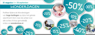 Sale bij Wonderstore met kortingen tot 55%