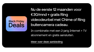 12 maanden €30 + GRATIS ring deurbel met chime of Ring buitencamera