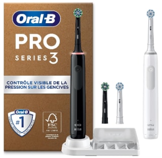 Oral-B Pro 3 Noire/Blanche Brosses À Dents Électrique à 72,49€