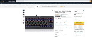 Teclado da Redragon, modelo Dark Avenger Rainbow Switch - R$ 169,90