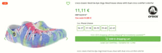 Crocs Classic Lined Tie-Dye voor €11,11 bij Outlet46