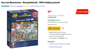 Jan van Haasteren Snoepfabriek 500 stukjes puzzel voor €9,99 bij Bol