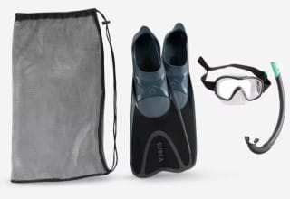 Kit Snorkel Aletas + Máscara + Tubo 100 Adulto por 16,99€
