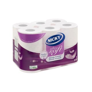 Nicky papel higiénico ultrasoft 12 unidades por 3,70€