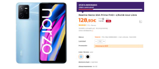 Móvil Realme Narzo 50A Prime FHD+ de 4GB/64GB por 128,93€