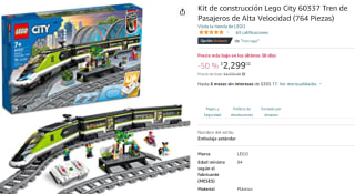 Lego Tren de Pasajeros de Alta Velocidad a $2,299 en Amazon