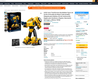 LEGO Icons 10338 Transformers Bumblebee por solo 67,49€