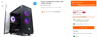 Ordenador PcCom Lite AMD Ryzen 5 5500 / 16GB / 1TBSSD / RX 6600 por 669€