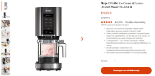Ninja Creami ijsmachine NC300EU voor €135,99 in de Ninja Kitchen webshop