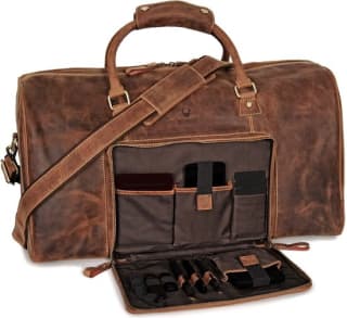 DONBOLSO Weekender Napels Lederen weekendtas Bruin voor €135,99 bij Bol