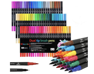 72 Rotuladores Lettering de Colores Rotuladores Punta Pincel Doble Punta por solo 9,99€