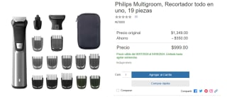 Philips Multigroom Recortador Todo en Uno 19 Piezas por $999 en Costco