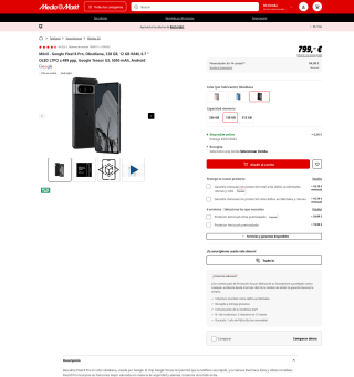 Google Pixel 8 Pro 12GB 128GB por solo 799€