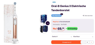 Oral-B GENIUS X Artificial Intelligence voor €69,95 bij iBOOD
