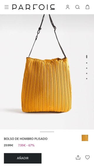 Bolso de hombro plisado por 7,99€.