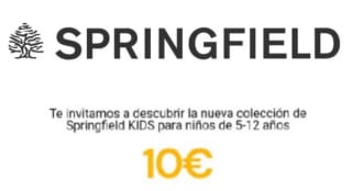 Código 10€ Descuento Springfield y 30€ Ahorro en Colección KIDS