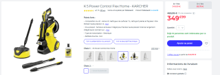 Nettoyeur Haute Pression K 5 Power Control Flex Home - KARCHER à 349,99€
