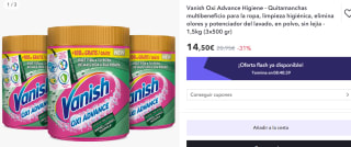 Pack x3 Vanish Oxi Advance quitamanchas 500gr por 10.15€