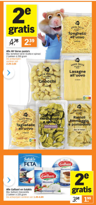 Albert Heijn Hamsterweken veel producten de 2de gratis