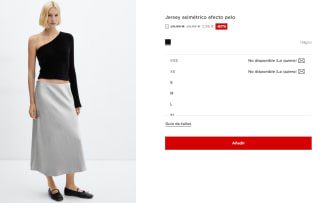 Jersey asimétrico efecto pelo para Mujer por 3.99€