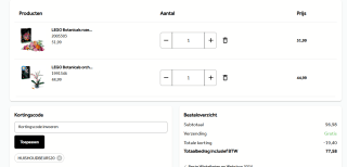 20% korting op de LEGO bloemen en planten collectie bij Intertoys