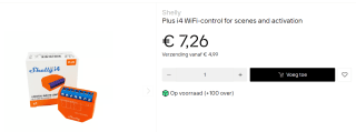 Shelly Plus i4 WiFi inbouw schakelaar voor €7,26 bij Dustinhome