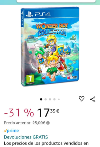 Wonder Boy Collection PS4 por 17,35€.