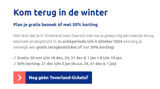 Gratis 2e bezoek aan Toverland in de winter