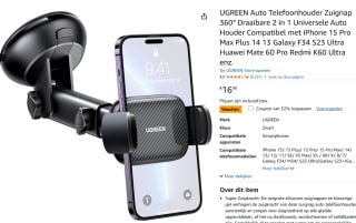 UGREEN 360° draaibare telefoonhouder voor €11,55 bij Amazon