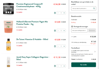 14% éxtra korting op bijna alles bij besteding vanaf €45 voor Holland & Barrett members