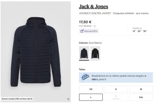 Jack & Jones chaqueta JCOMULTI QUILTED JACKET por 17,50€