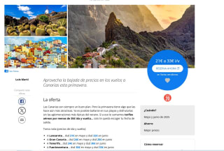 Vuelos i/v a las islas Canarias de 21€ a 33€
