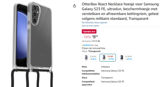 OtterBox React Necklace Samsung Galaxy S23 FE voor €8,80 bij Amazon