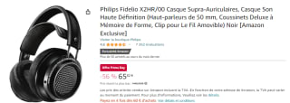 Casque audio Hi-Res filaire Philips Fidelio X2HR/00 à 65,82€
